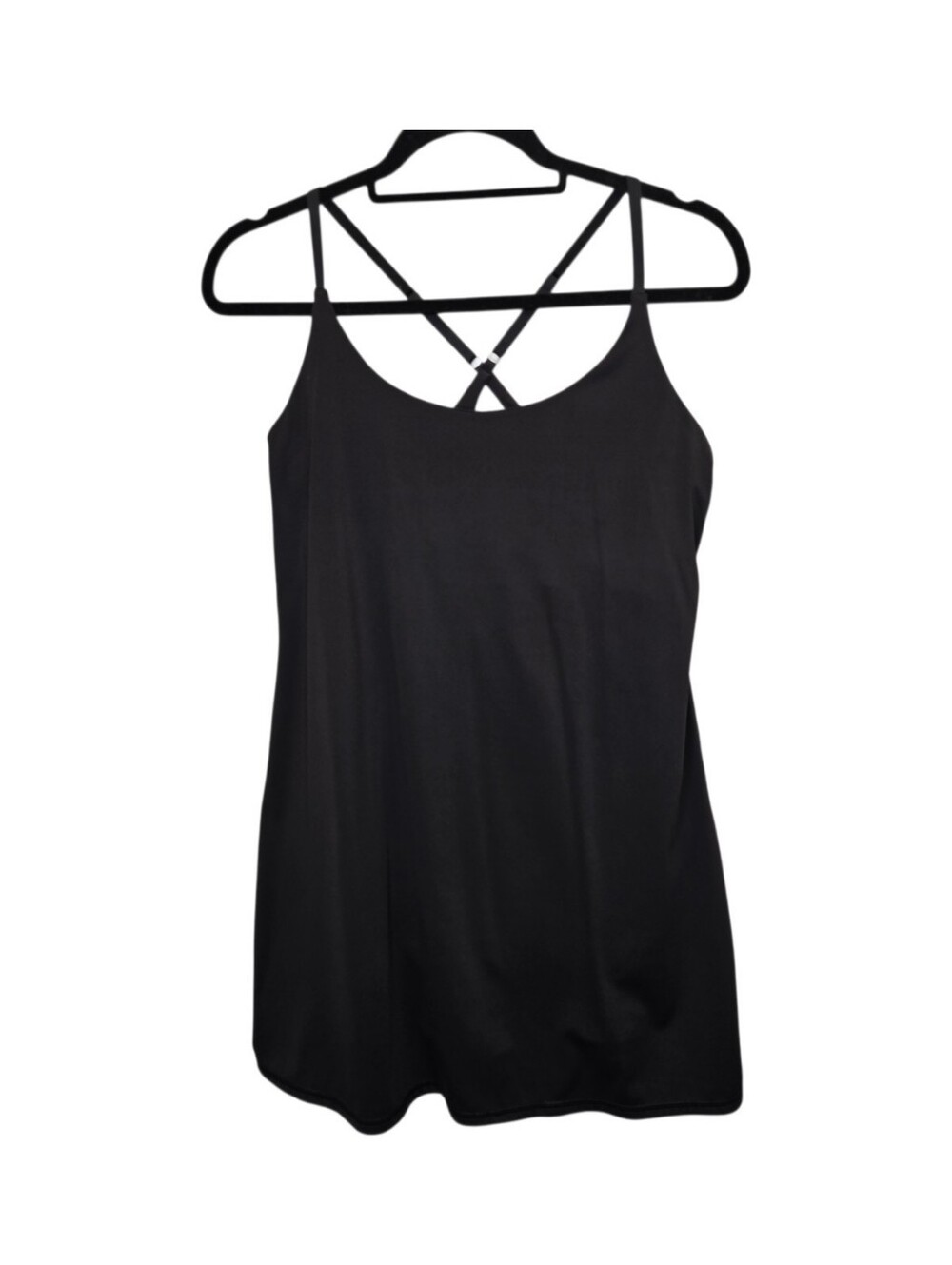 Iuga Women's M Black Athletic Tennis Dress With Built In Shorts & Bra